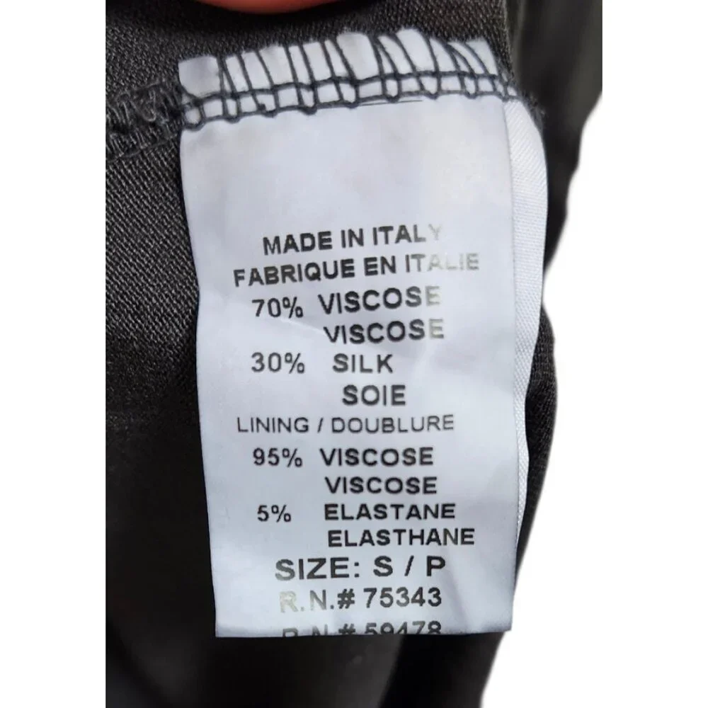 Bellambia Made in Italy Silk Blend Tiered Maxi Dress S Black Boho Resort Elegant - Picture 6 of 8